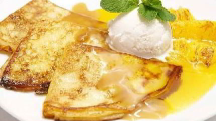 Блины с манговым соусом