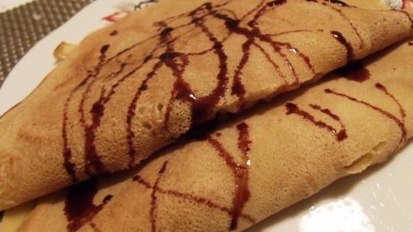 блины с яблоками