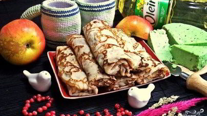 Блины со скумбрией