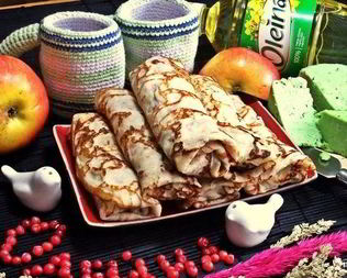 Блины со скумбрией