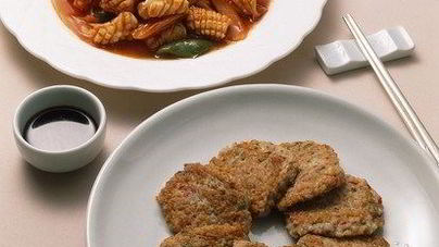 Печеночные блинчики с овощами