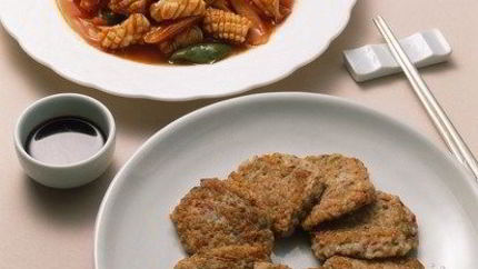 Печеночные блинчики с овощами