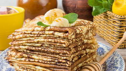 Тонкие блинчики на молоке