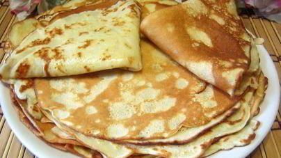Тонкие блинчики на сметане