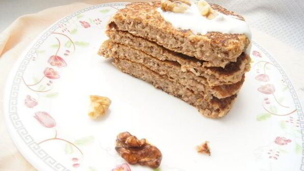 тыквенно-ореховые блины на белках