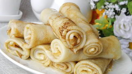 Вкусные тонкие блинчики