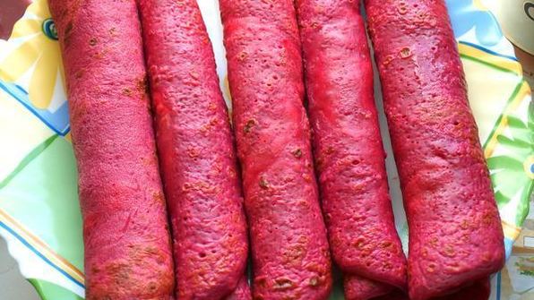 закусочные свекольные блинчики с сельдью