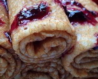 Заварные блинчики на кефире