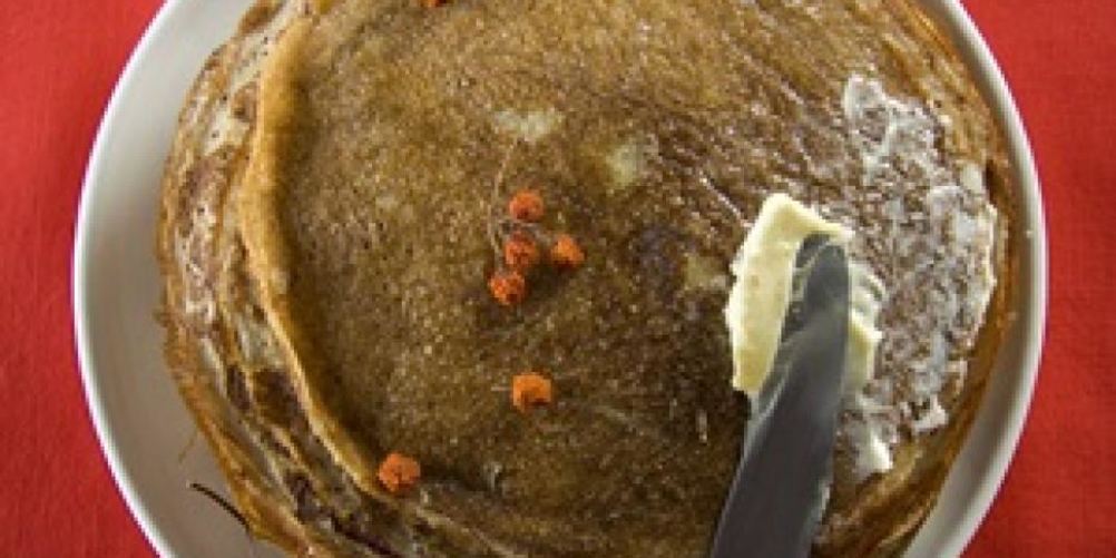 Рецепт заварные блины на кефире с яблочным соком