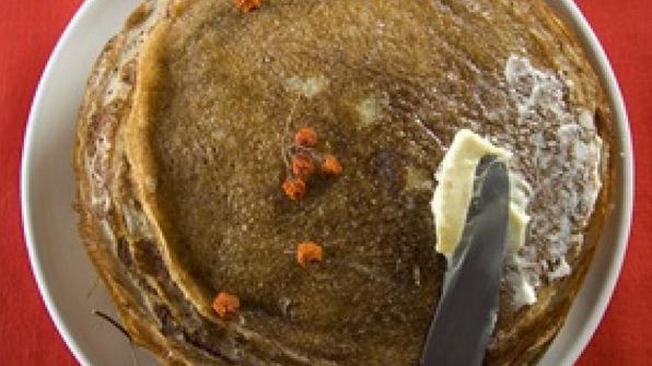 заварные блины на кефире с яблочным соком