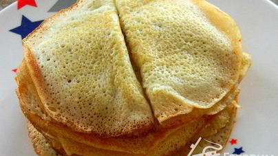 Заварные блины на кефире