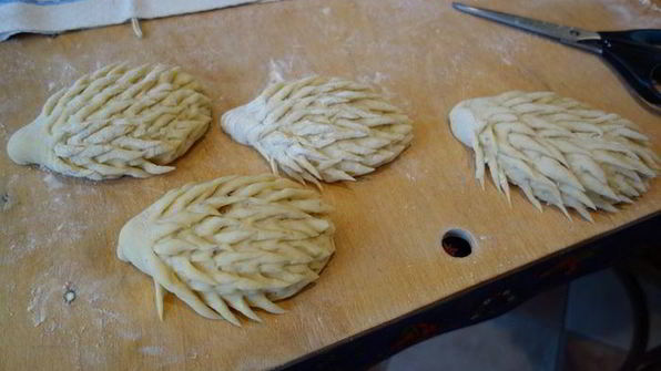 булочки ежики