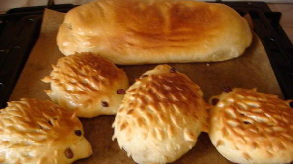 булочки ежики