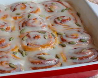 Булочки синабон с тыквой