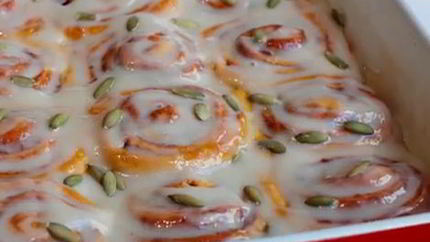 Булочки синабон с тыквой