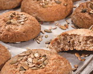 Овсяные булочки с семечками