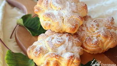Сдобные булочки Русские кружева