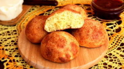 Творожные бездрожжевые булочки к завтраку