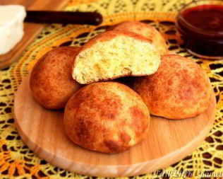 Творожные бездрожжевые булочки к завтраку