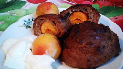 Творожные булочки с абрикосами