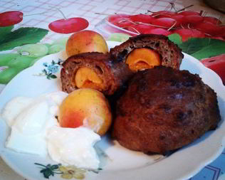 Творожные булочки с абрикосами