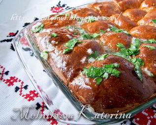 Украинские пампушки с чесноком