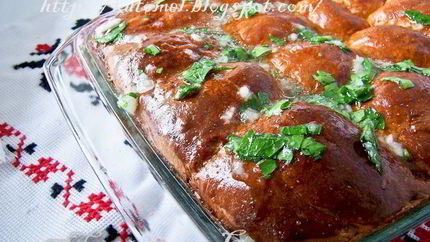 Украинские пампушки с чесноком