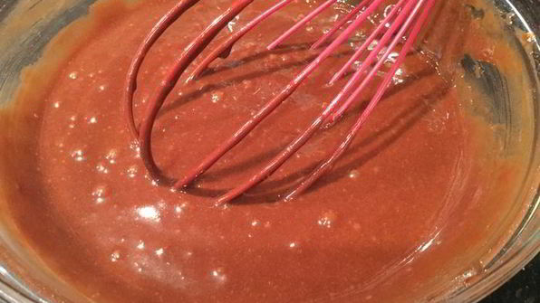 брауни-чизкейк с вишней