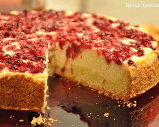 Брусничный чизкейк