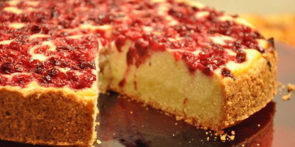 Рецепт брусничный чизкейк