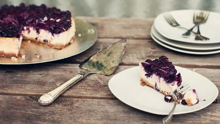 Черничный чизкейк без выпечки