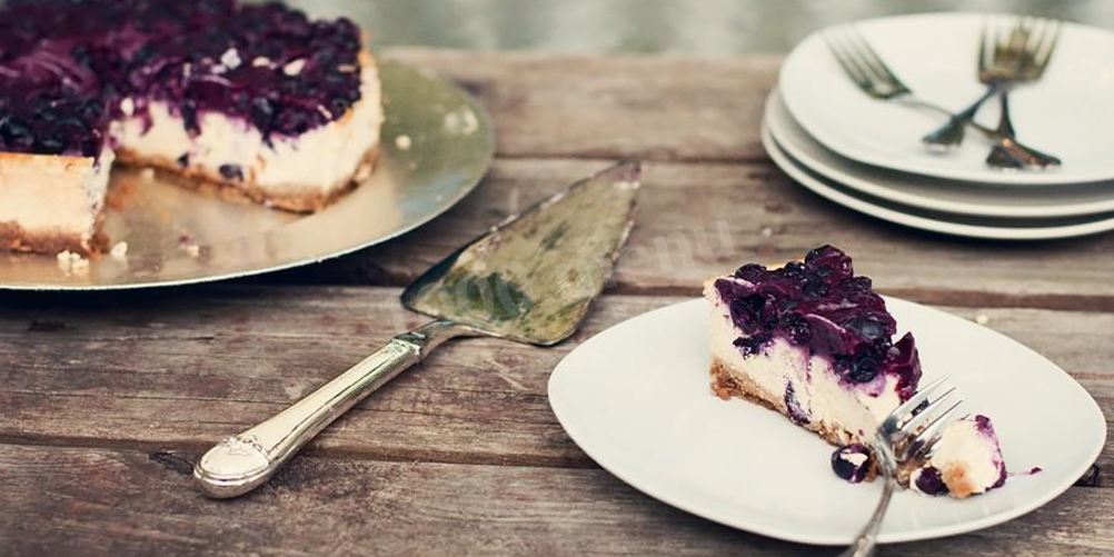 Рецепт черничный чизкейк без выпечки