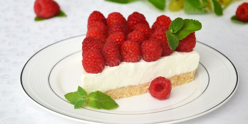Рецепт чизкейк без выпечки с творогом и печеньем
