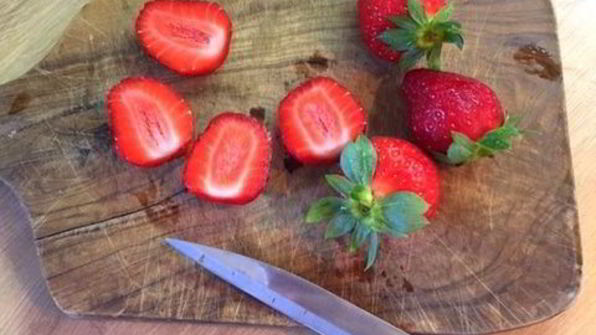 чизкейк с клубникой