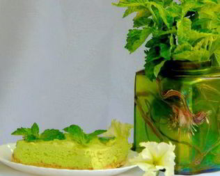 Мятный чизкейк с белым шоколадом