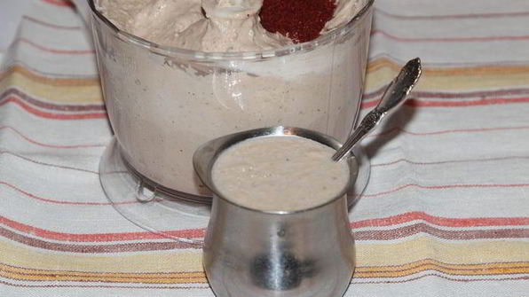 печеночный чизкейк с орехами и грибами