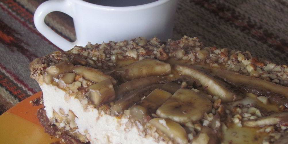 Рецепт сливочно-банановый чизкейк с орехами