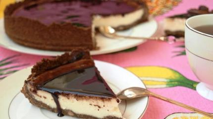 Сырный чизкейк с шоколадом