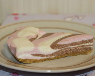 Трехцветный домашний чизкейк