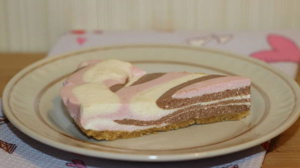 трехцветный домашний чизкейк