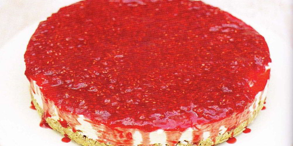 Рецепт ванильный чизкейк с малиновым соусом