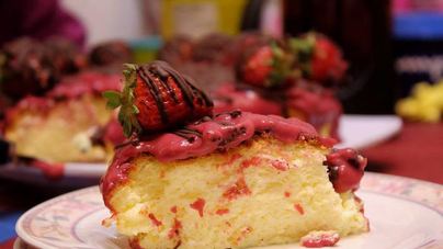 Японский хлопковый чизкейк с малиновым курдом