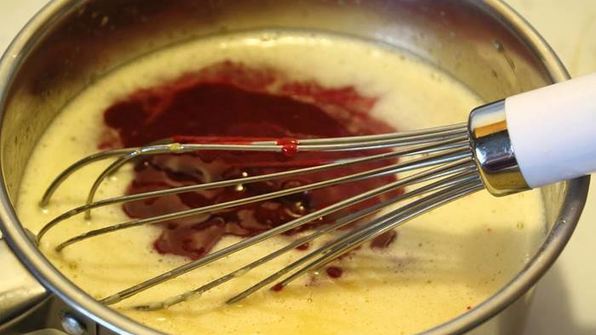 японский хлопковый чизкейк с малиновым курдом