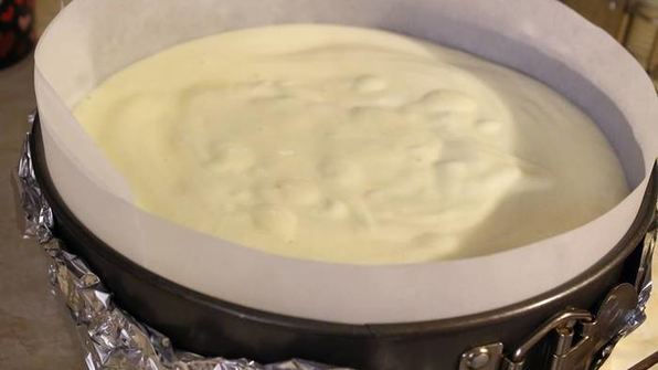 японский хлопковый чизкейк с малиновым курдом