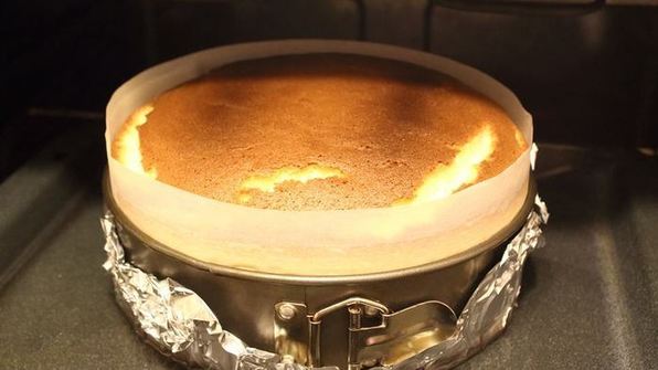 японский хлопковый чизкейк с малиновым курдом