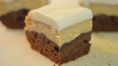 Экспрессо-брауни-чизкейк