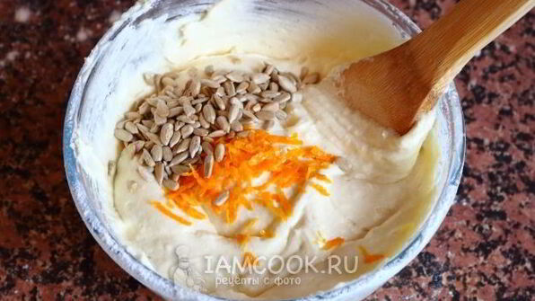 апельсиновый кекс с халвой в мультиварке