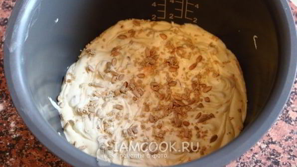 апельсиновый кекс с халвой в мультиварке