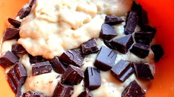 бананово-шоколадный кекс