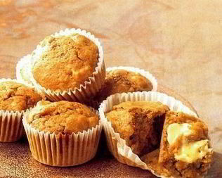 Бананово-яблочные кексы с грецкими орехами